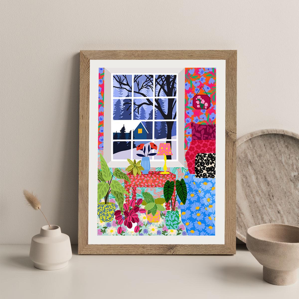 Cozy Place Art Print Oak Frame – image 6