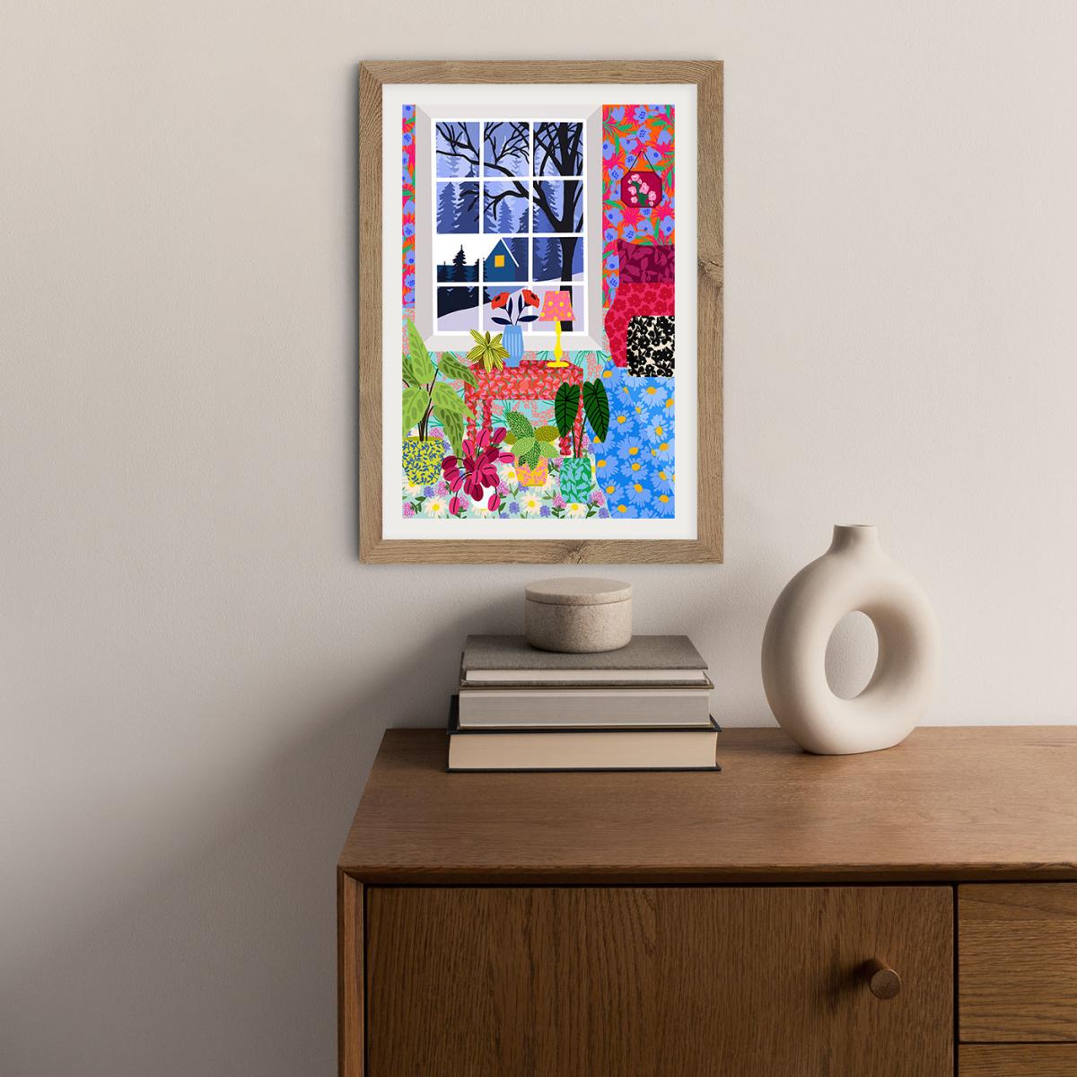 Cozy Place Art Print Oak Frame – image 7