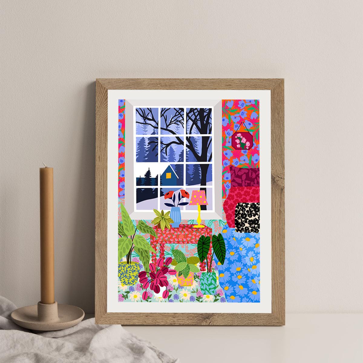 Cozy Place Art Print Oak Frame – image 8