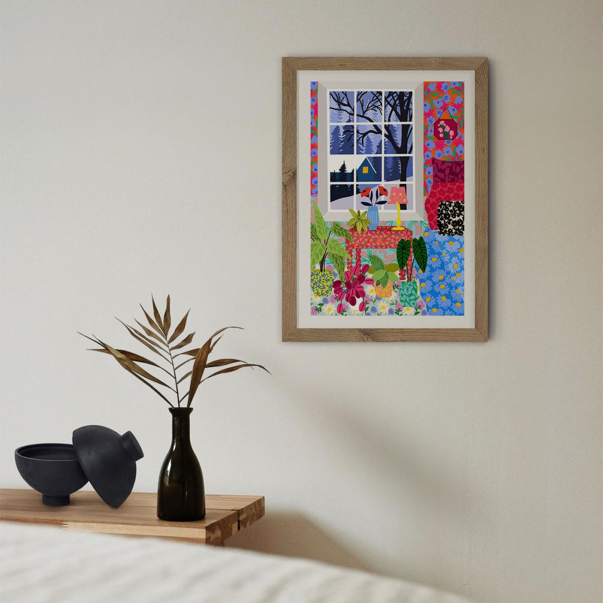 Cozy Place Art Print Oak Frame – image 9