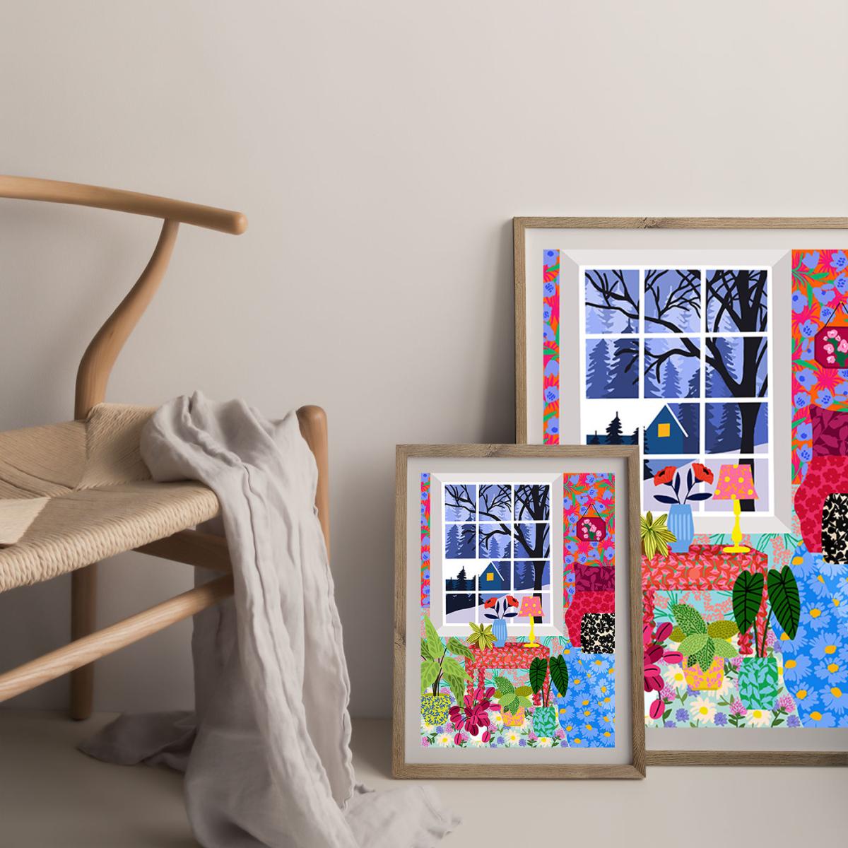 Cozy Place Art Print Oak Frame – image 10