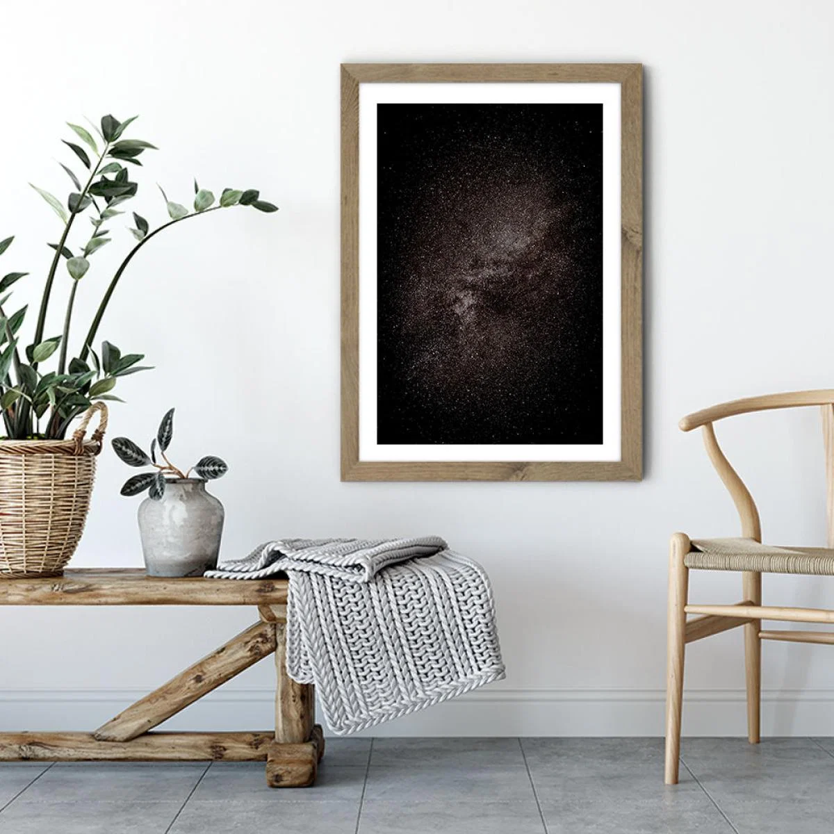 Stars No. 1136 Art Print Oak Frame – image 3