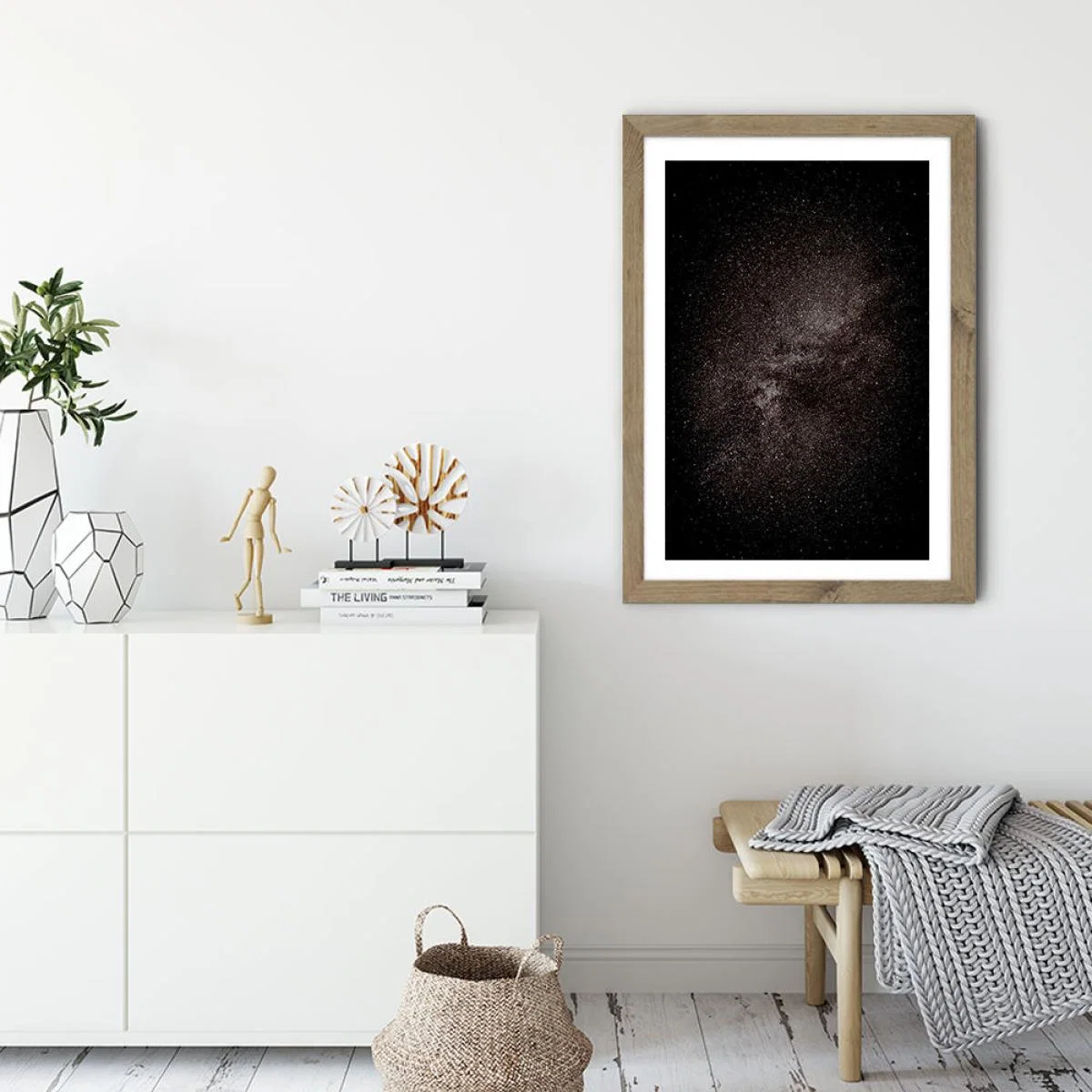 Stars No. 1136 Art Print Oak Frame – image 4