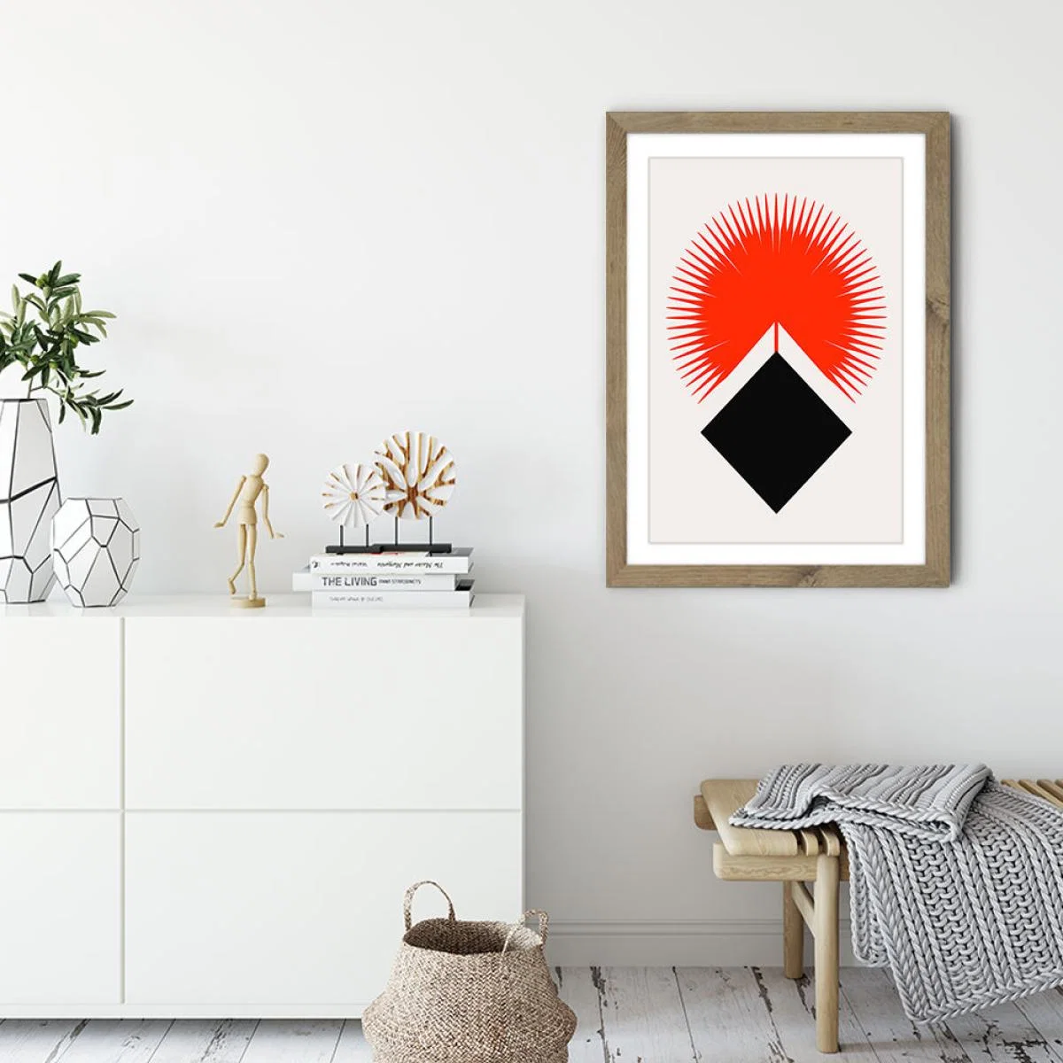 Shape No.11 - A Art Print Oak Frame – image 2