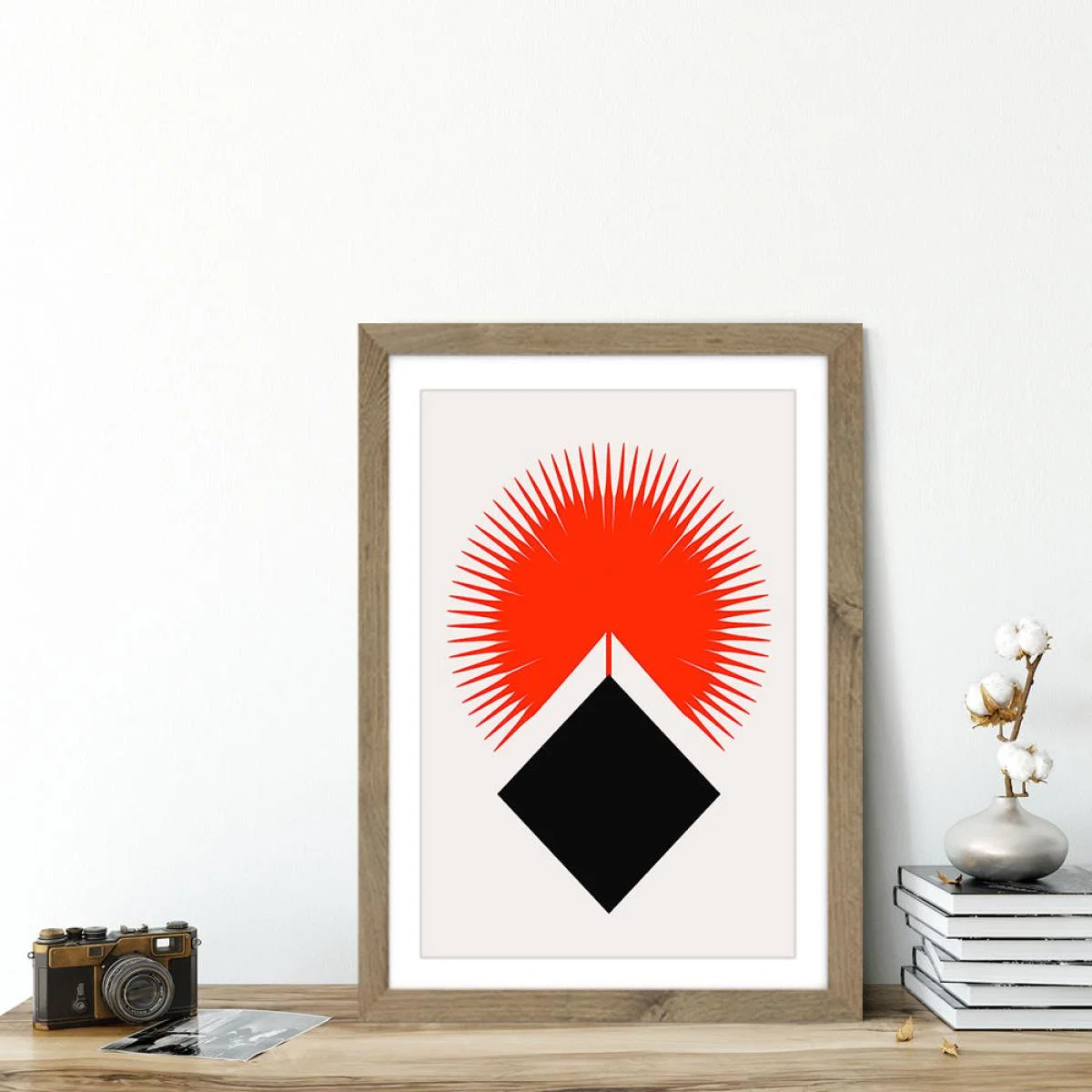 Shape No.11 - A Art Print Oak Frame – image 4