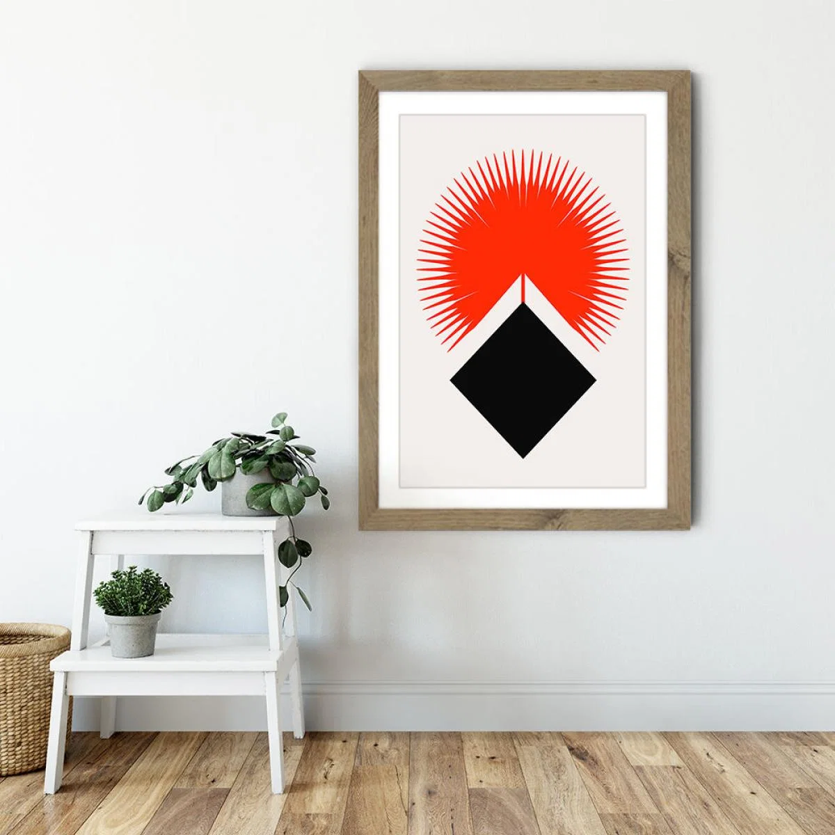 Shape No.11 - A Art Print Oak Frame – image 6