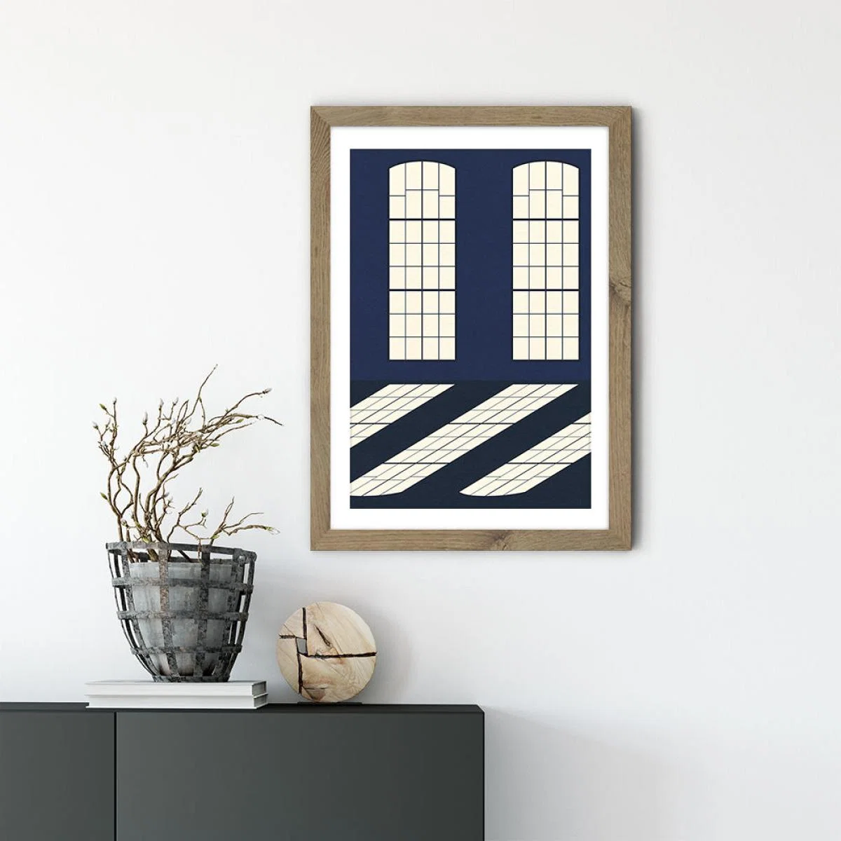 Studio Batterie Art Print Oak Frame – image 2