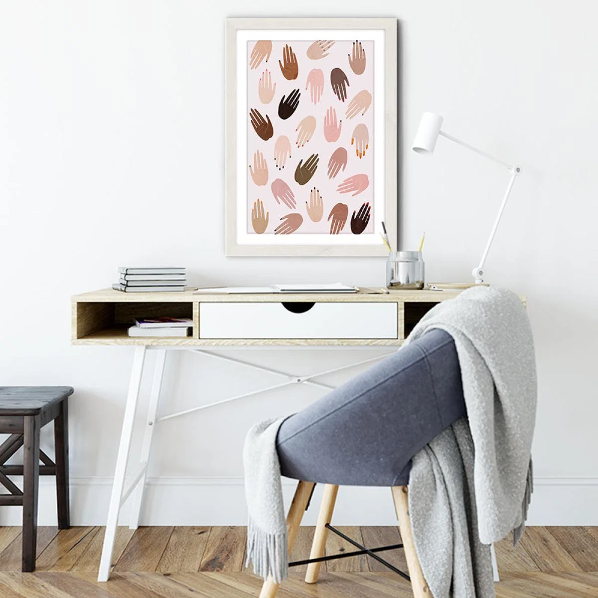 Grrrl Art Print White Frame – image 2