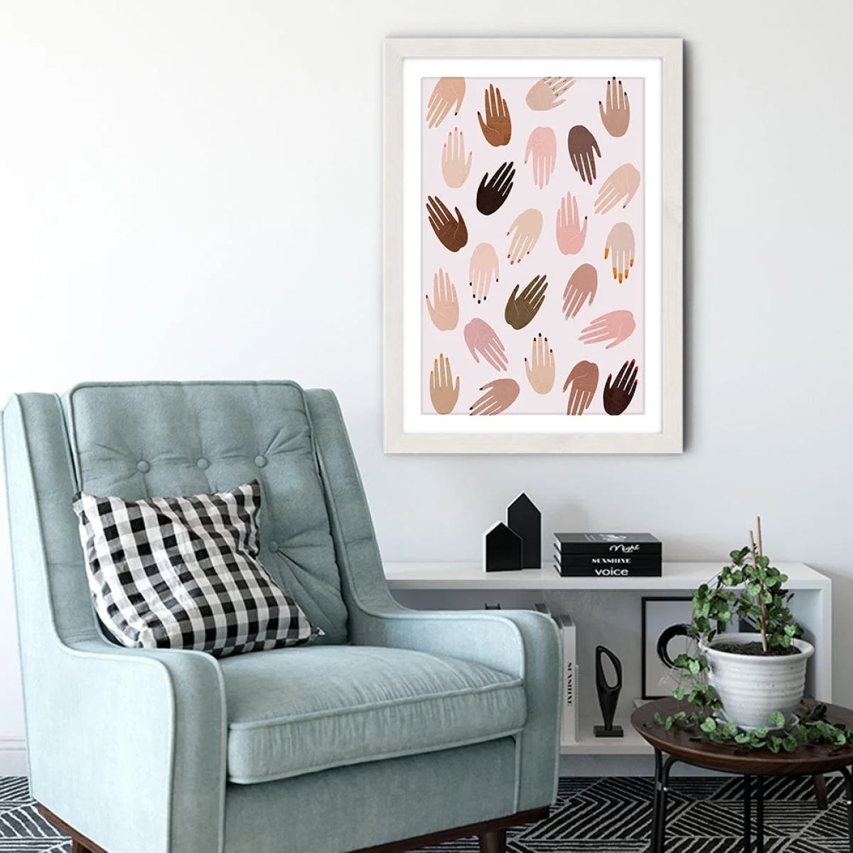 Grrrl Art Print White Frame – image 3