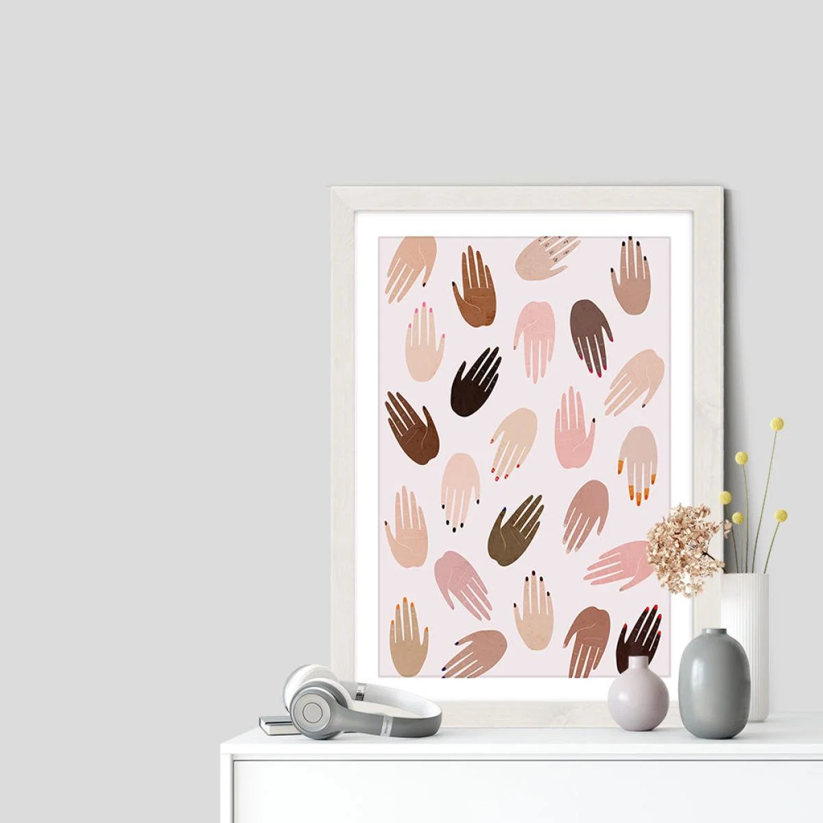 Grrrl Art Print White Frame – image 6
