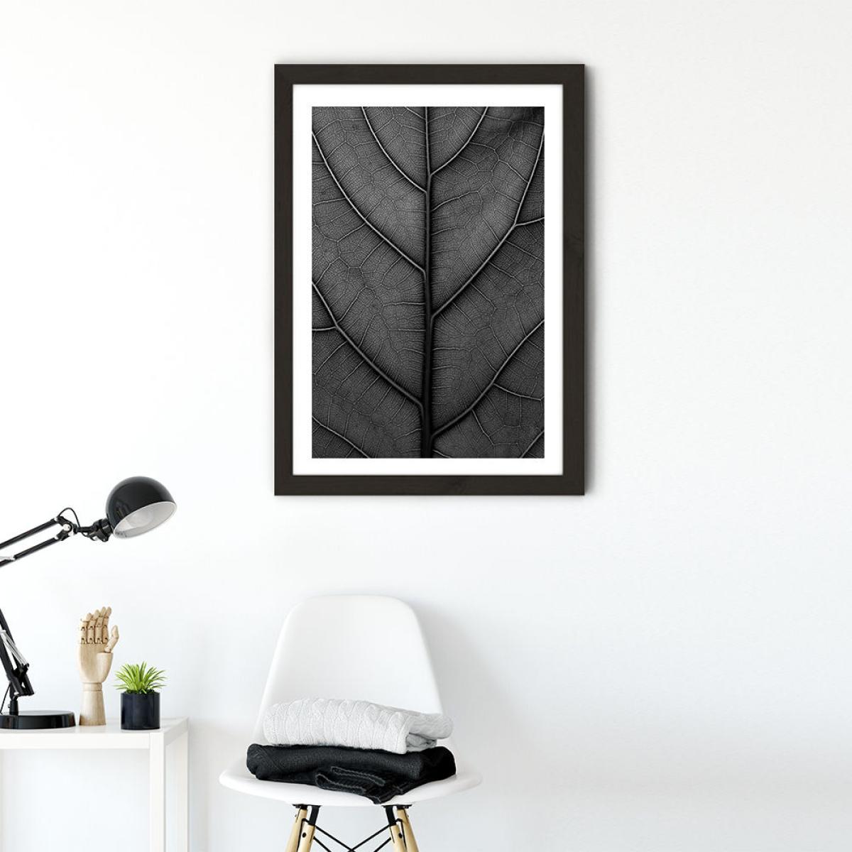 Black Leaf - Fiddle Leaf Fig Tree Art Print Black Frame – image 2