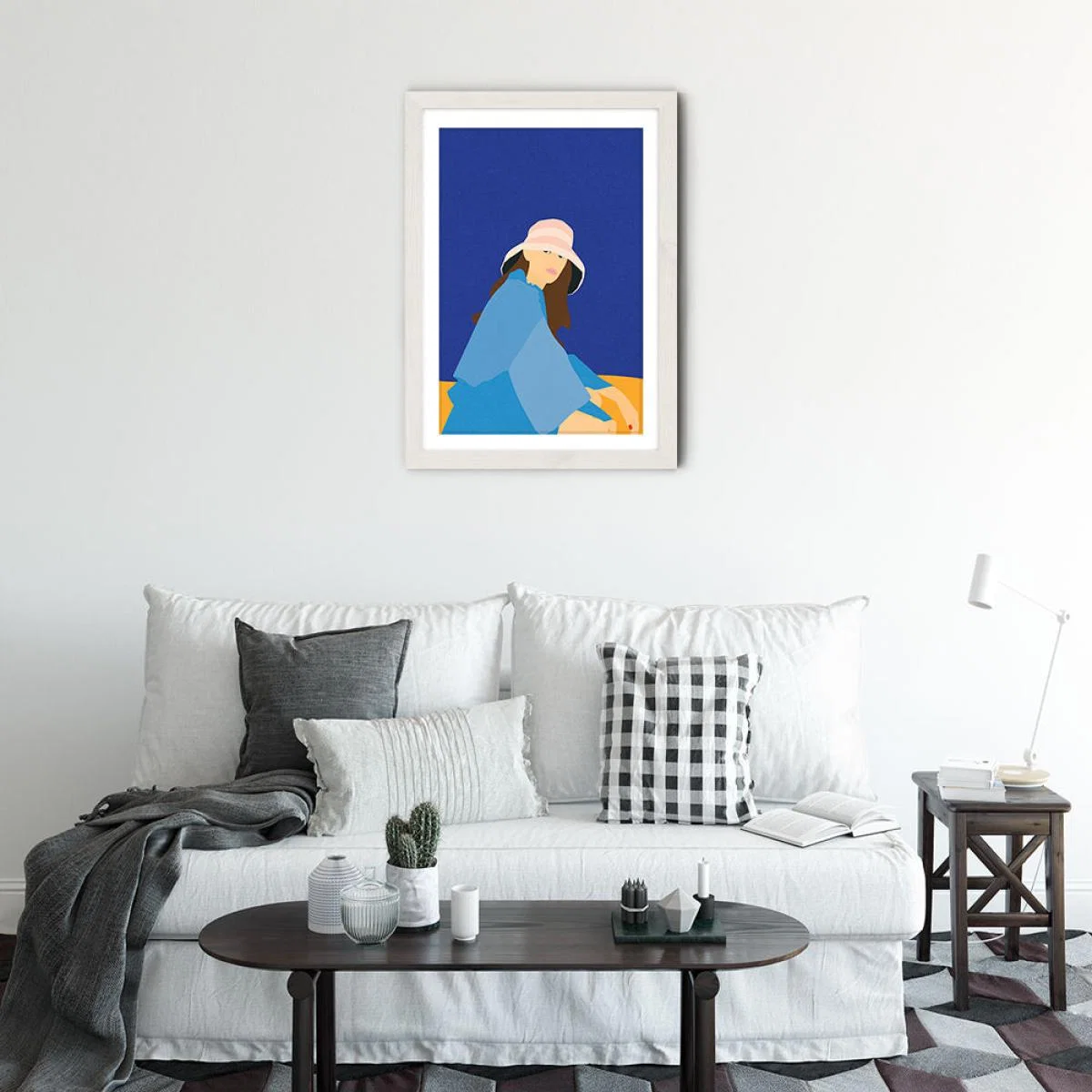 Sophie in The Valley Of Summer's End Art Print White Frame – image 2