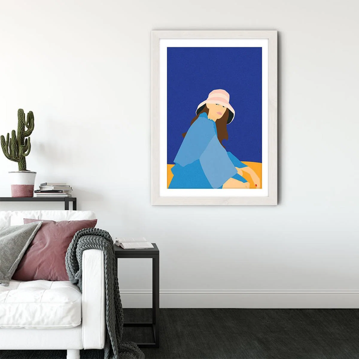 Sophie in The Valley Of Summer's End Art Print White Frame – image 3