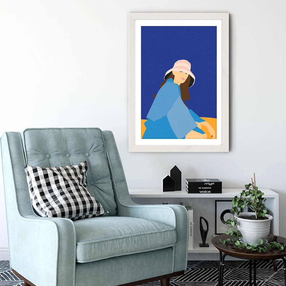 Sophie in The Valley Of Summer's End Art Print White Frame – image 4