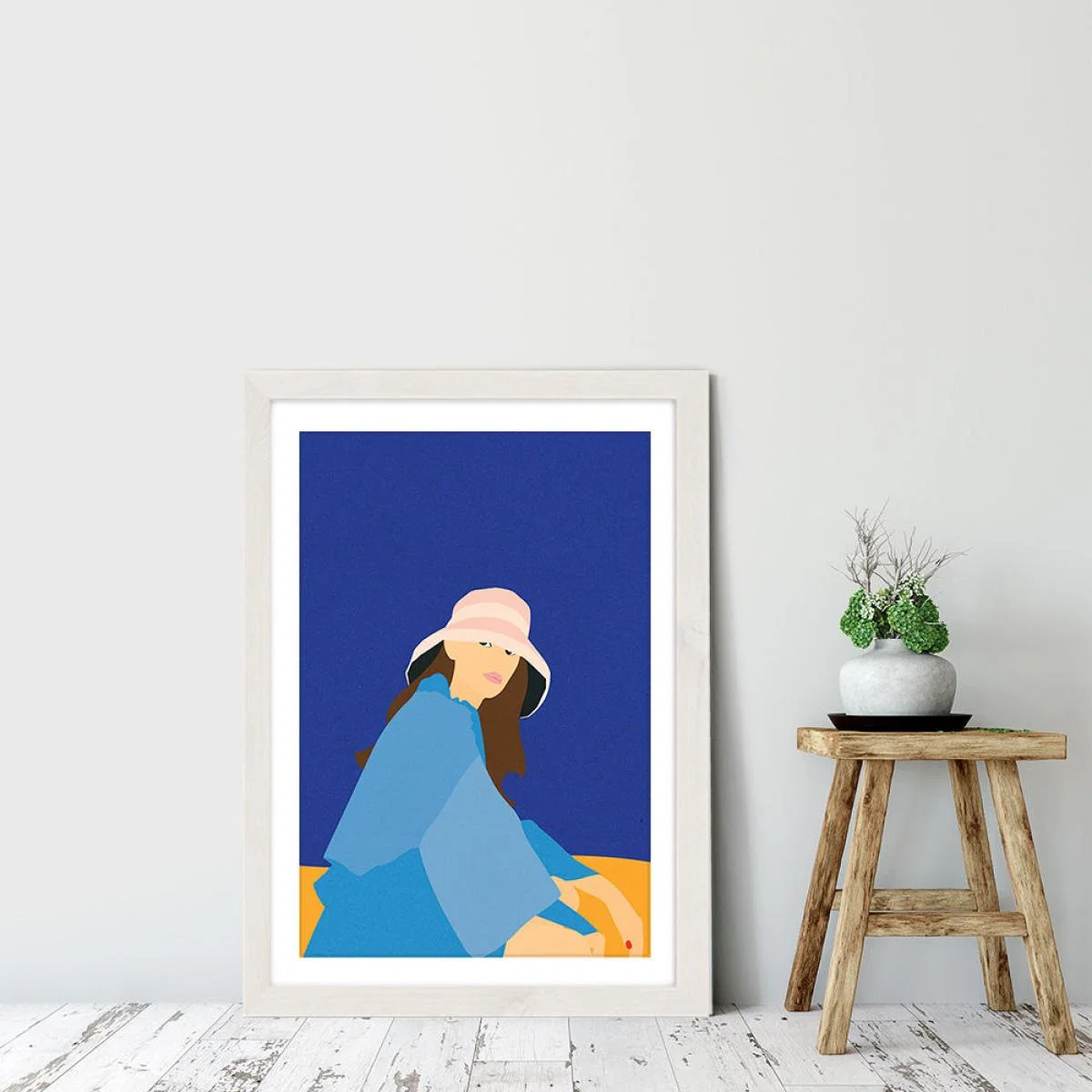 Sophie in The Valley Of Summer's End Art Print White Frame – image 7