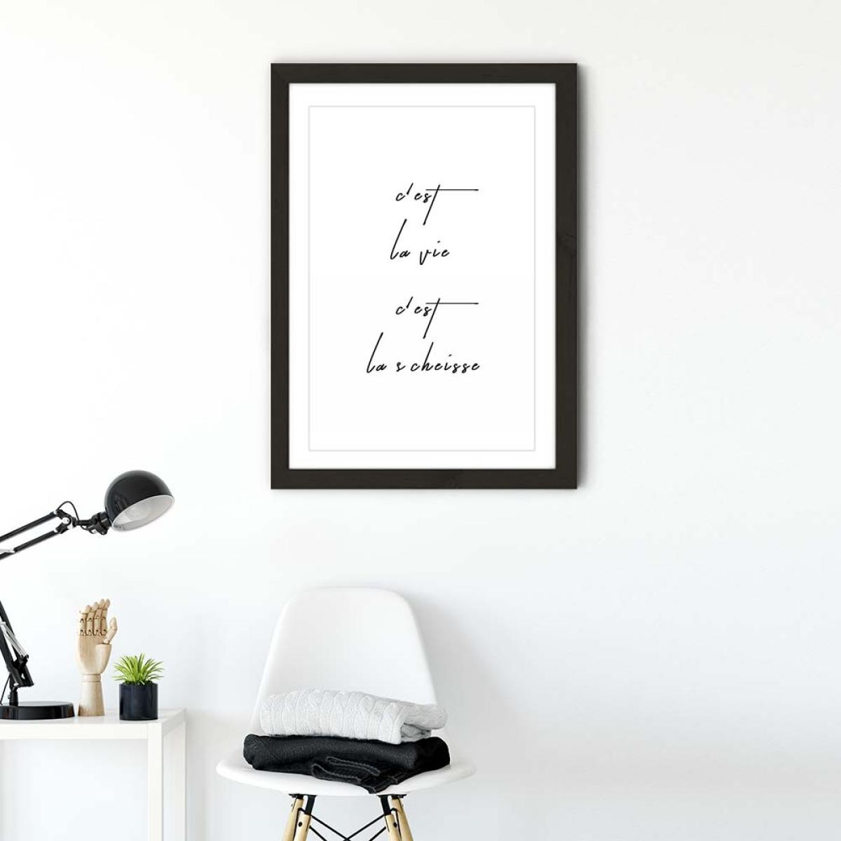 Cest La Vie Art Print Black Frame – image 2