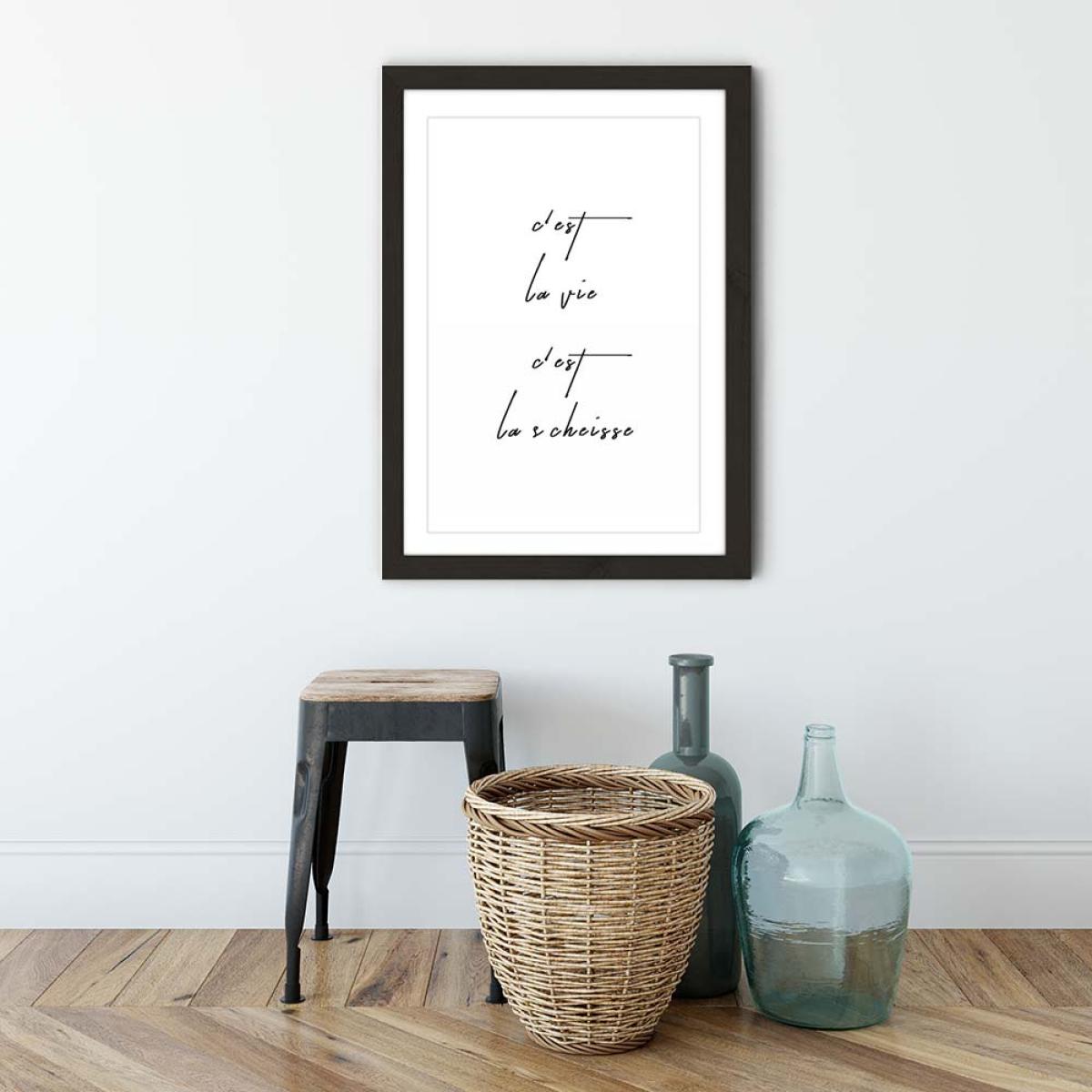 Cest La Vie Art Print Black Frame – image 3