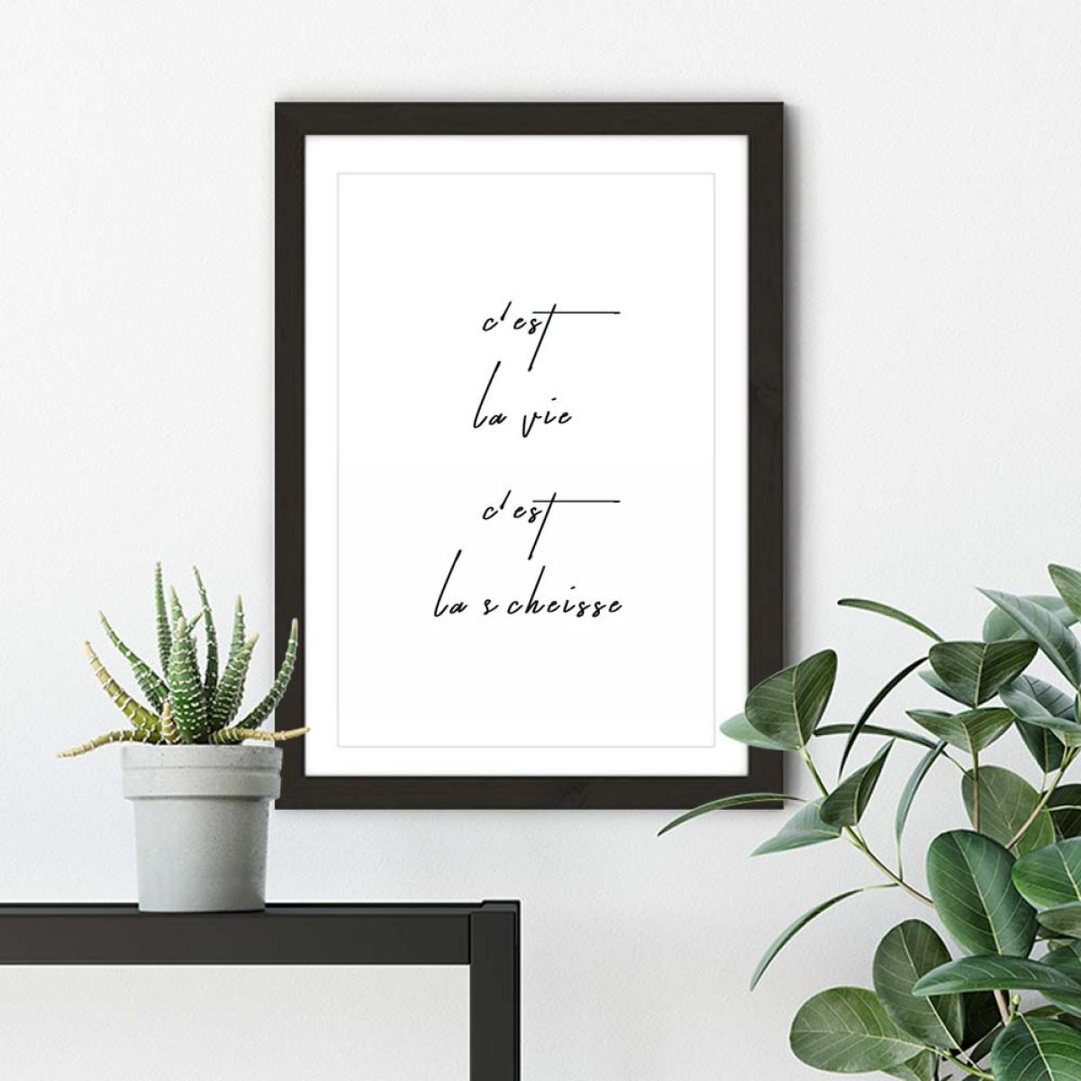 Cest La Vie Art Print Black Frame – image 5
