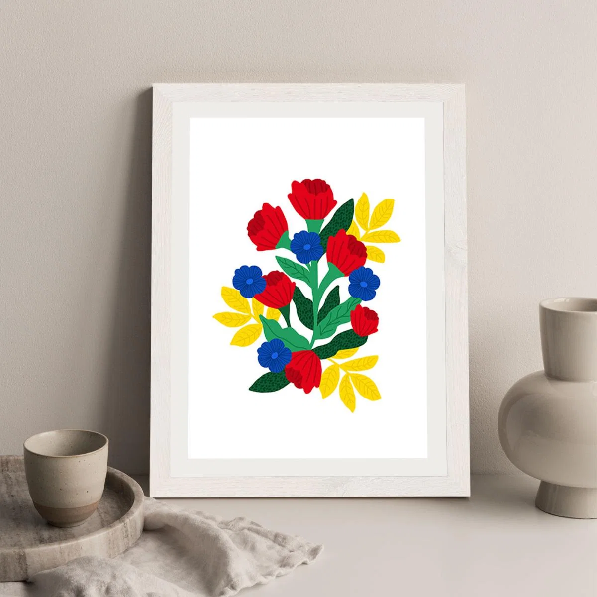 Flowers For You Art Print White Frame – image 2