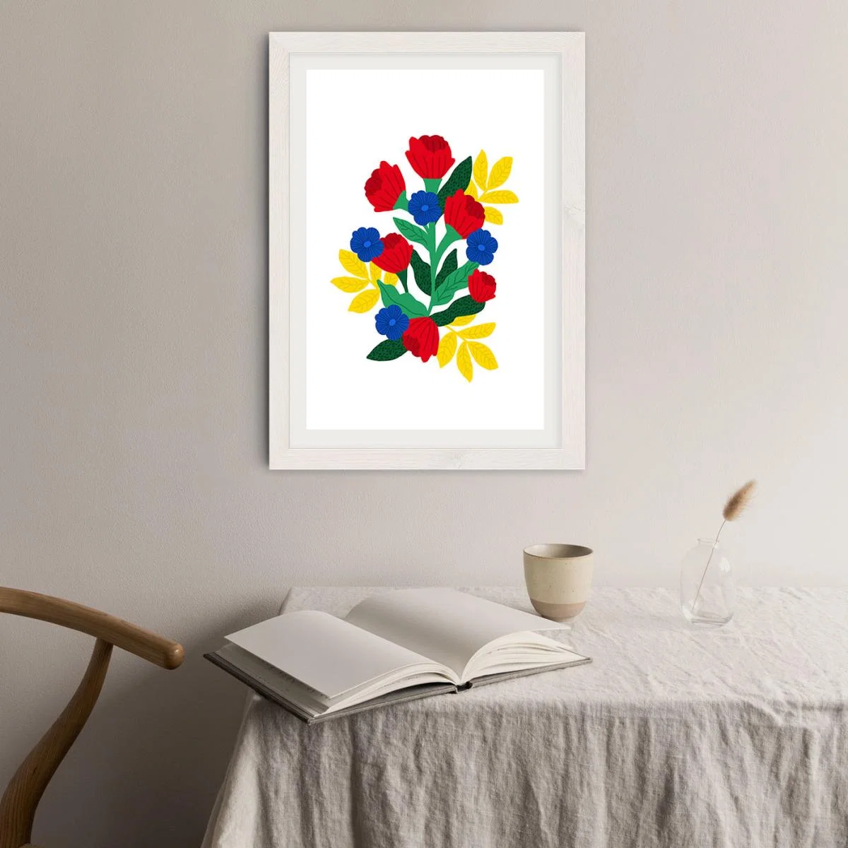 Flowers For You Art Print White Frame – image 4