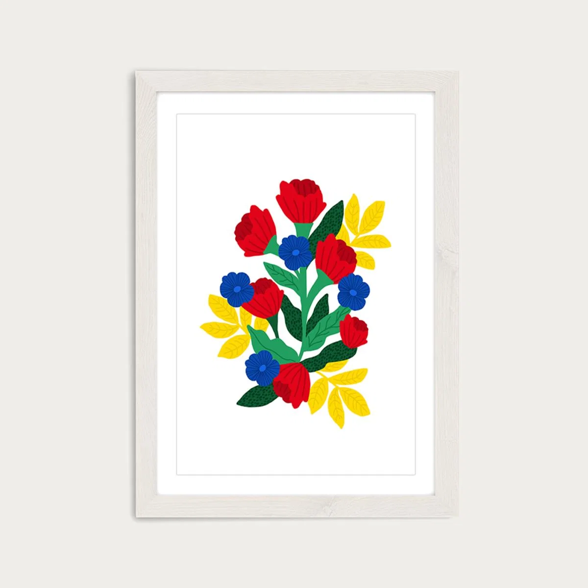 Flowers For You Art Print White Frame – image 1