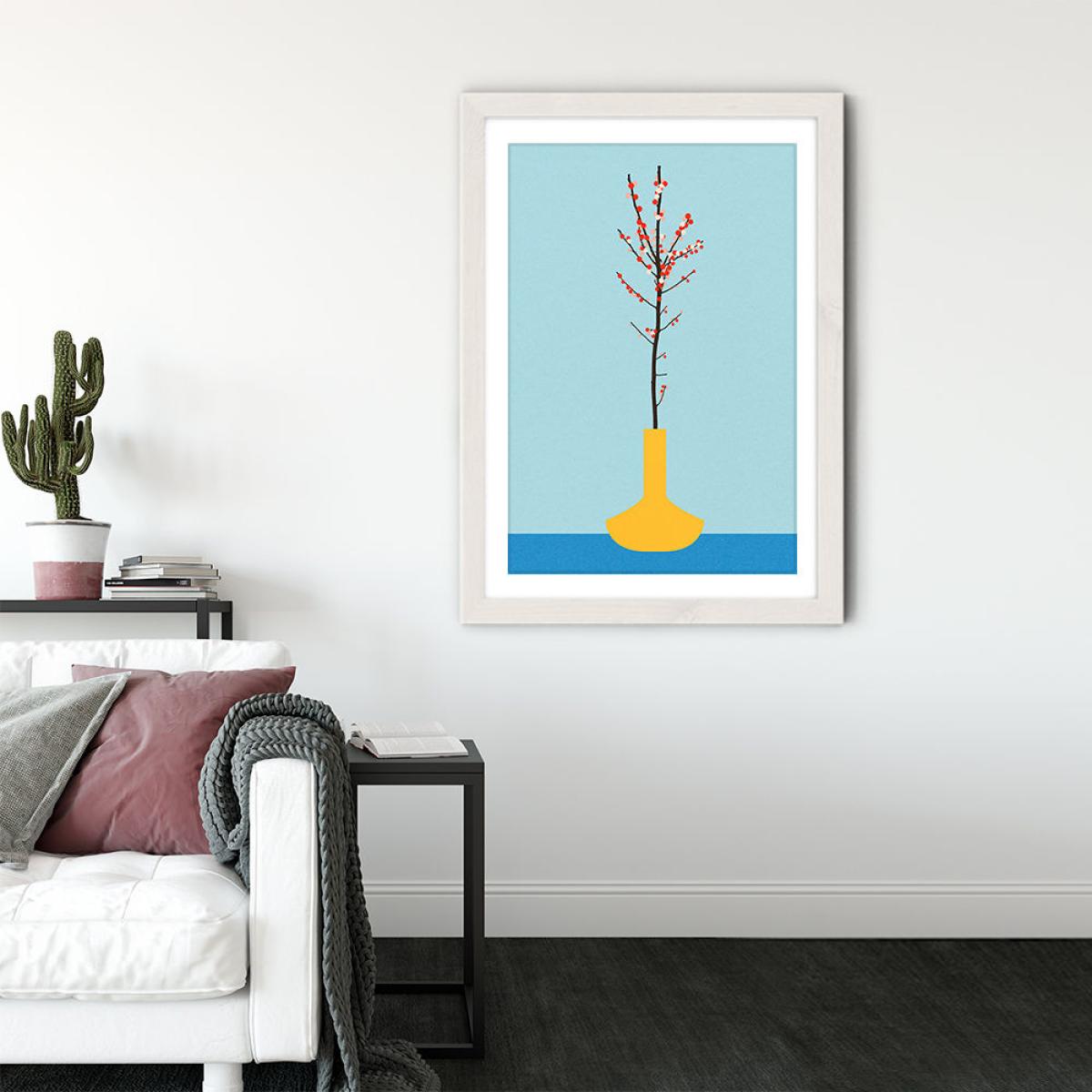 Ilex Barn Art Print White Frame – image 2