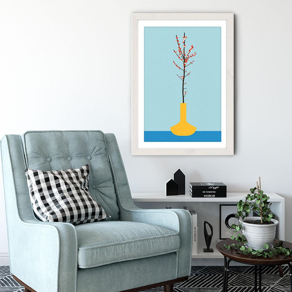 Ilex Barn Art Print White Frame – image 4
