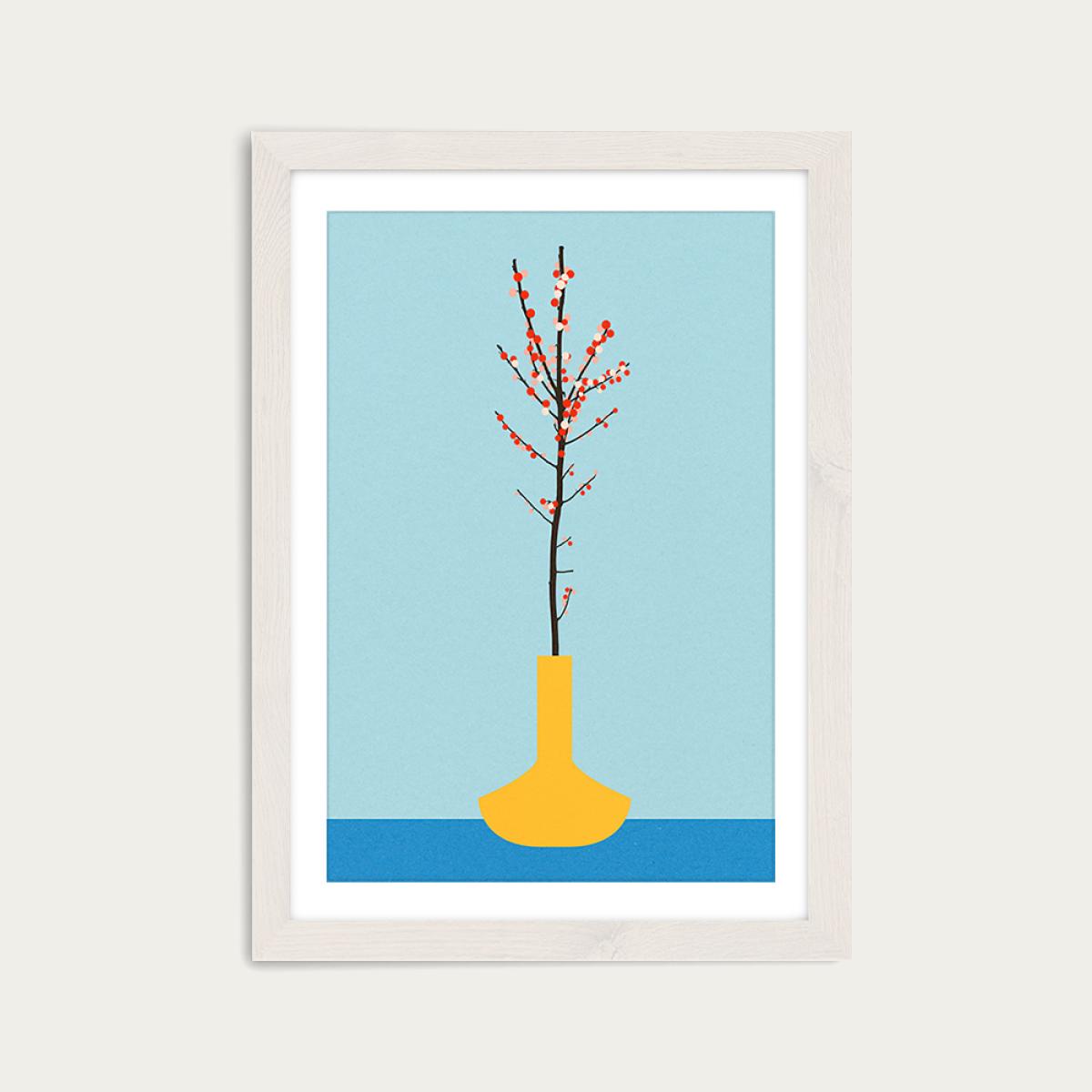 Ilex Barn Art Print White Frame – image 1