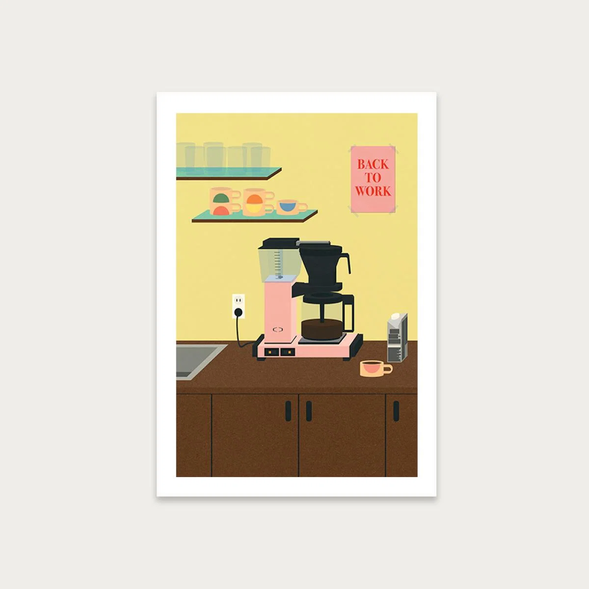 Back to Work Art Print Unframed