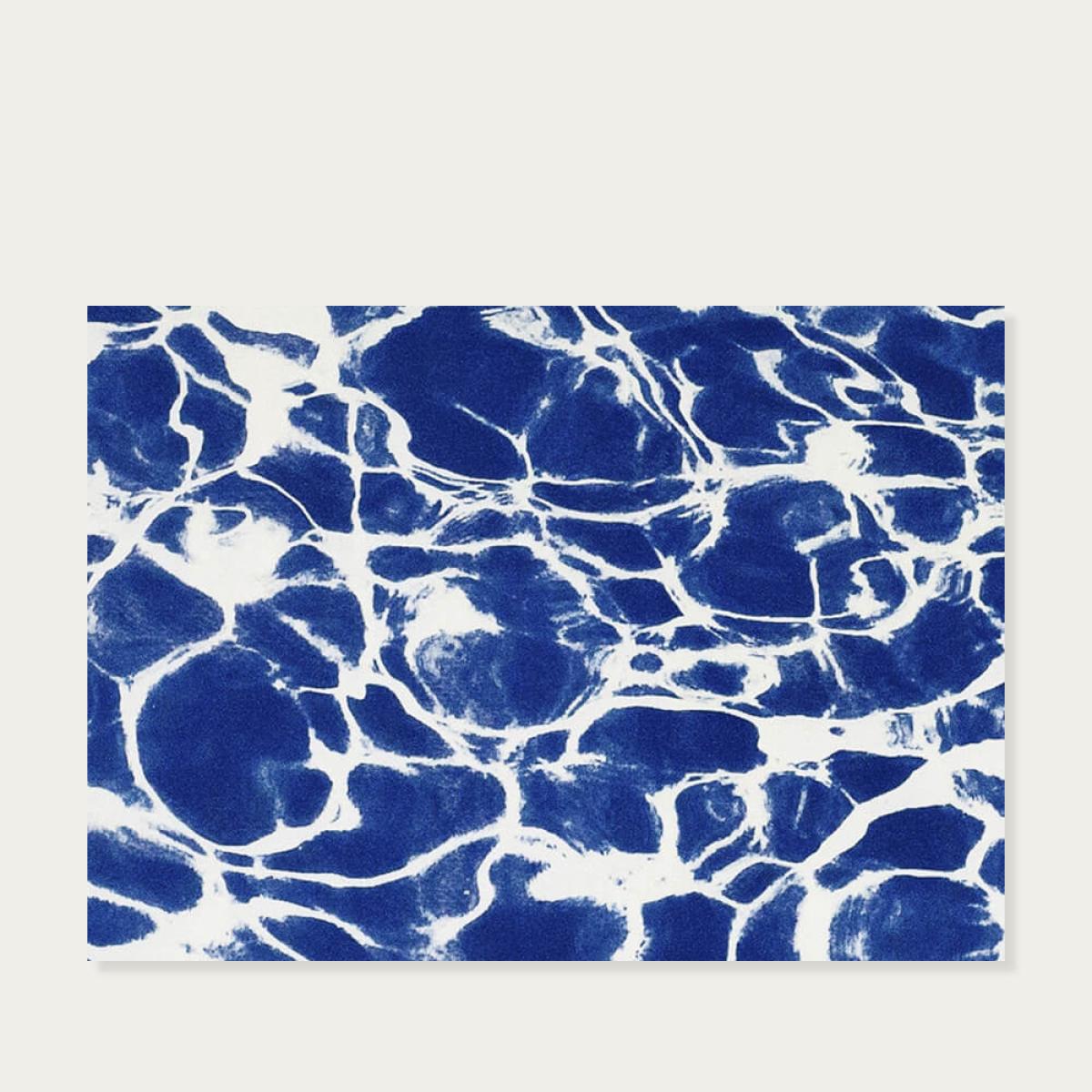 Chill Out Swimming Pattern Handmade Cyanotype Art Print – image 2
