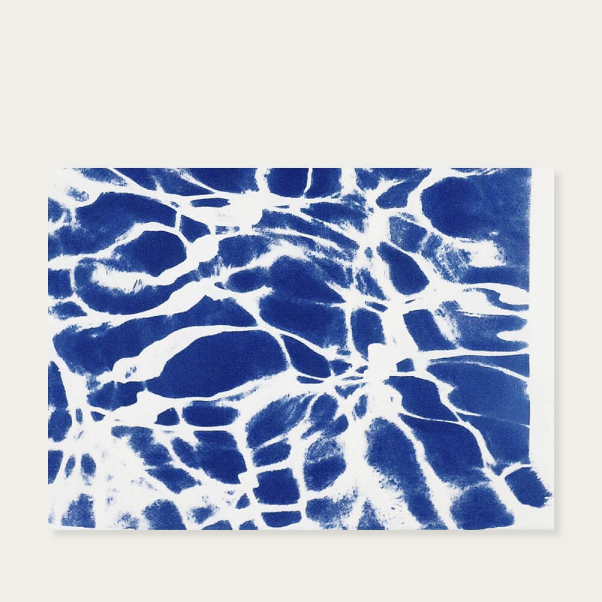 Chill Out Swimming Pattern Handmade Cyanotype Art Print – image 4