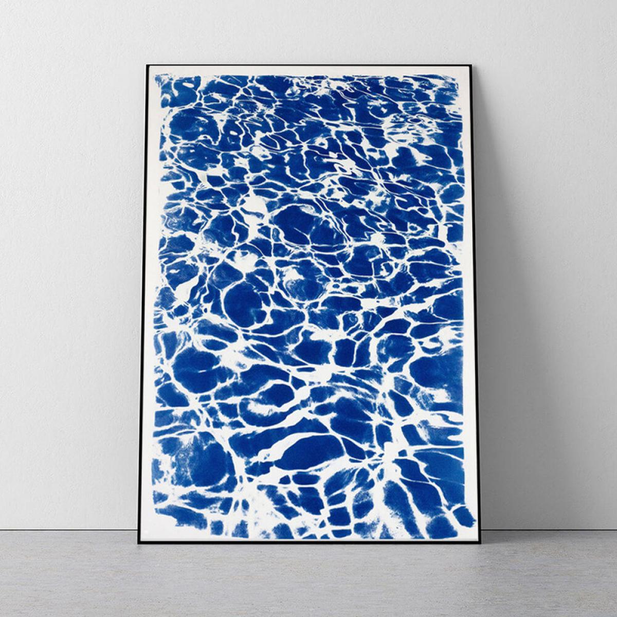Chill Out Swimming Pattern Handmade Cyanotype Art Print – image 5