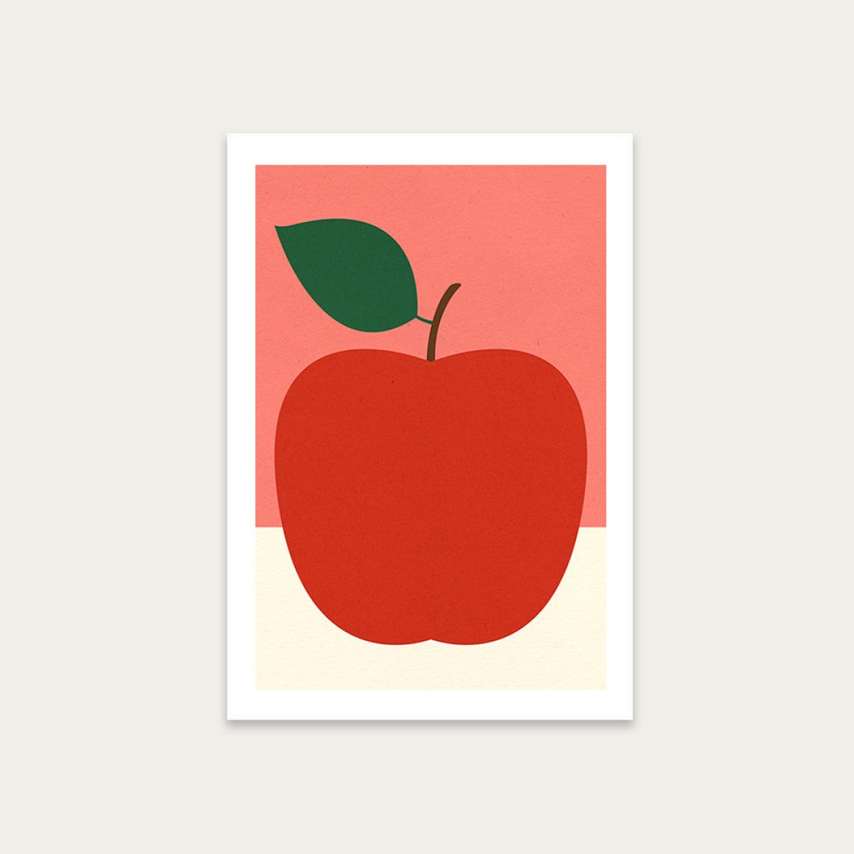 Red Apple Art Print Unframed