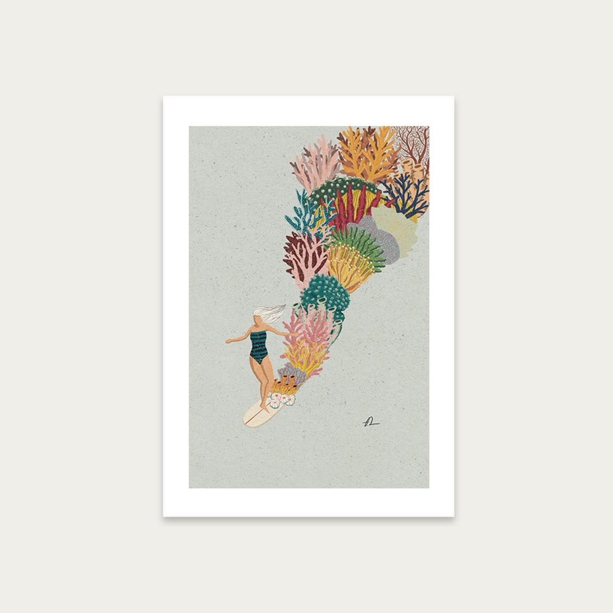 Coral Slide Art Print Unframed