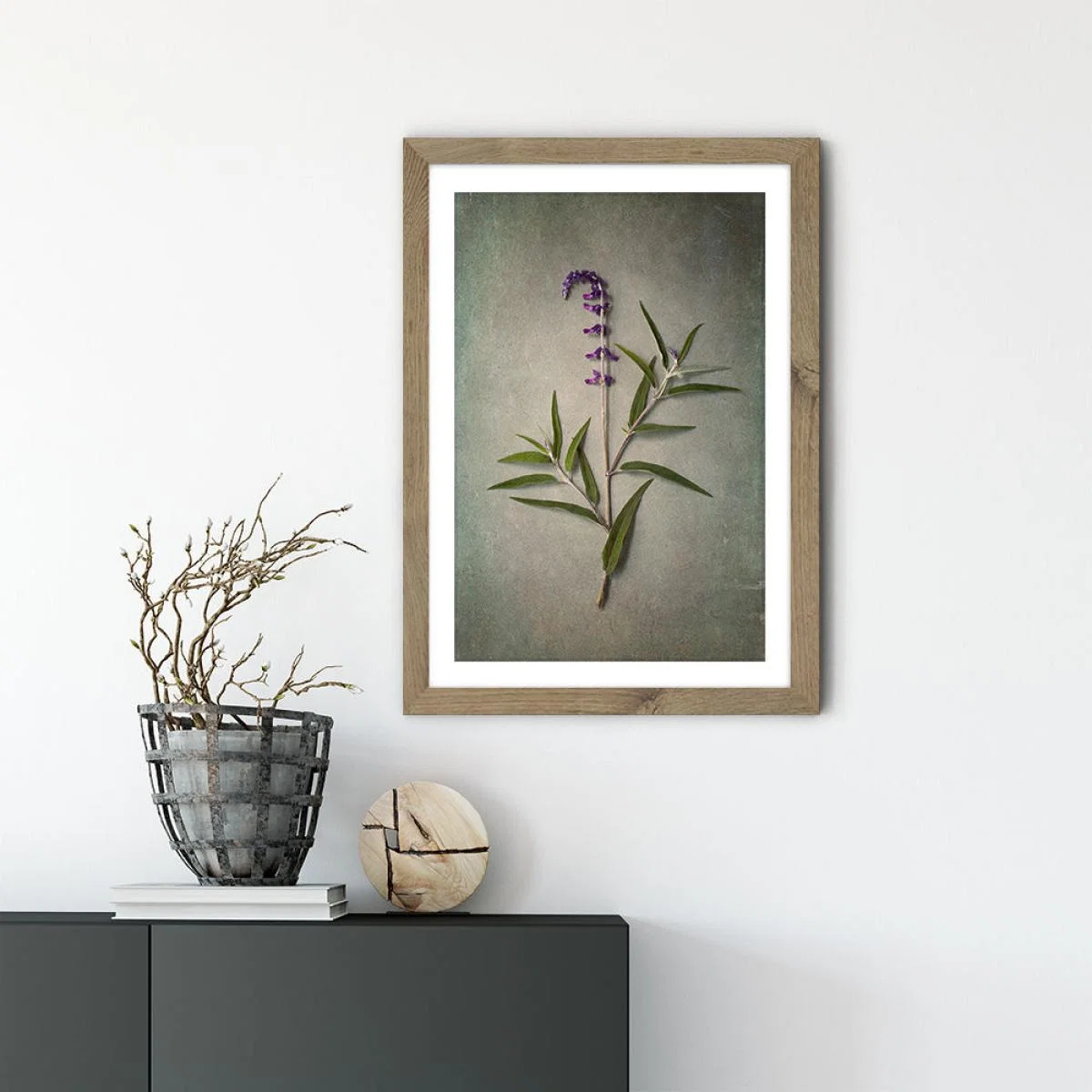 Foraged 4 Art Print Oak Frame – image 2