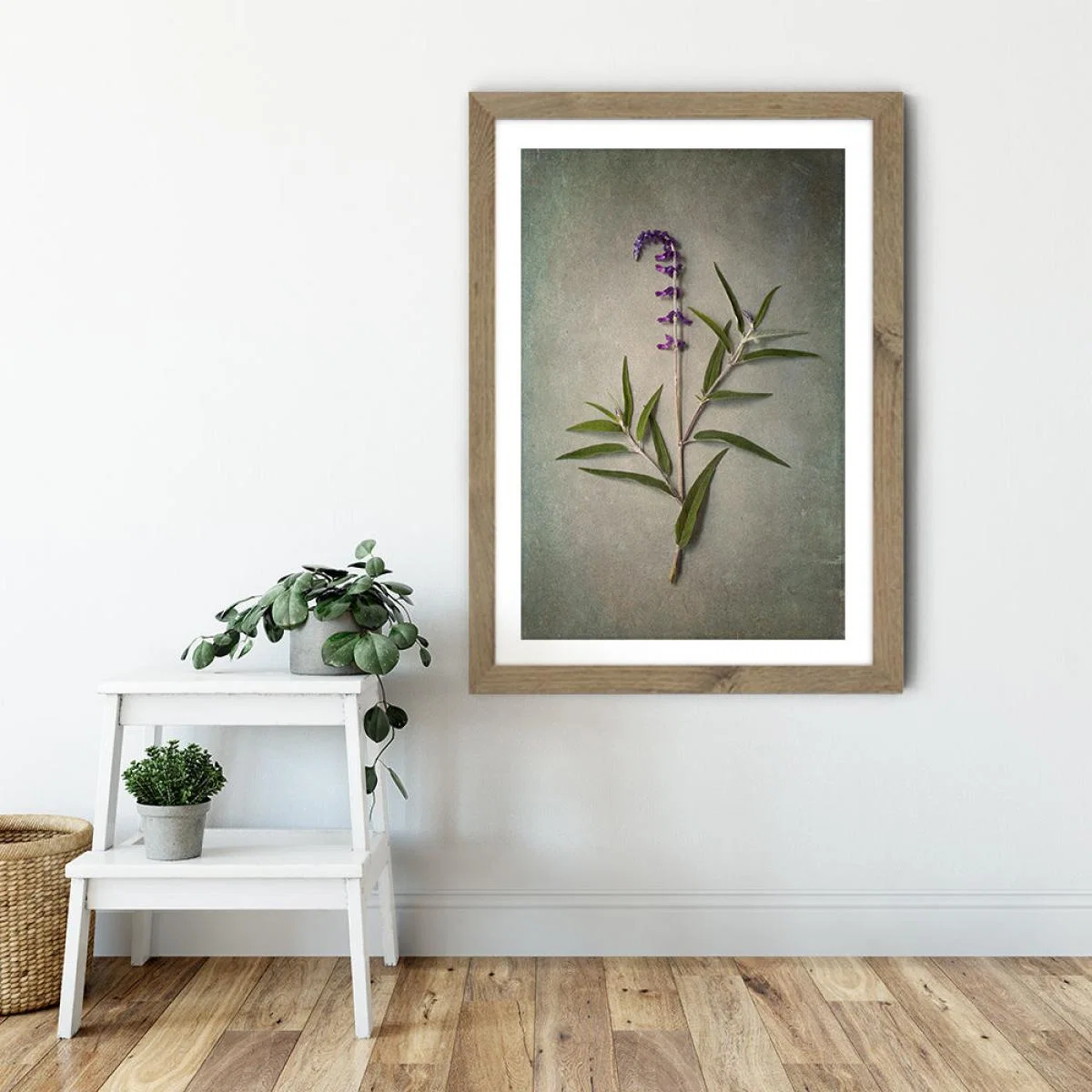 Foraged 4 Art Print Oak Frame – image 5