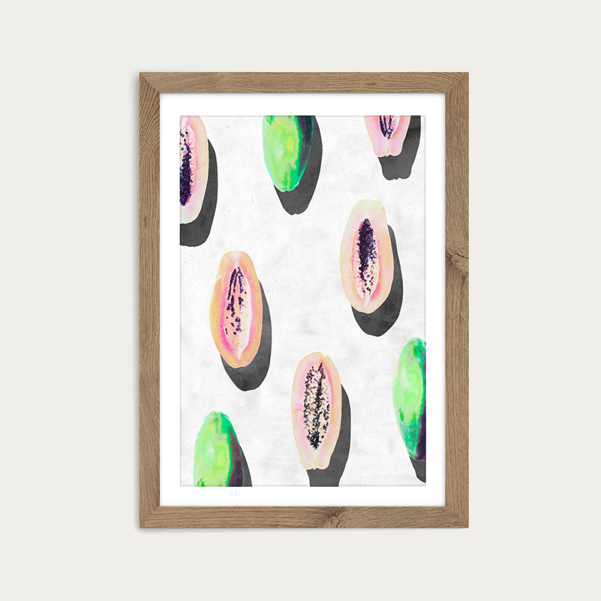 Fruit No. 11.1 Art Print Oak Frame – image 1