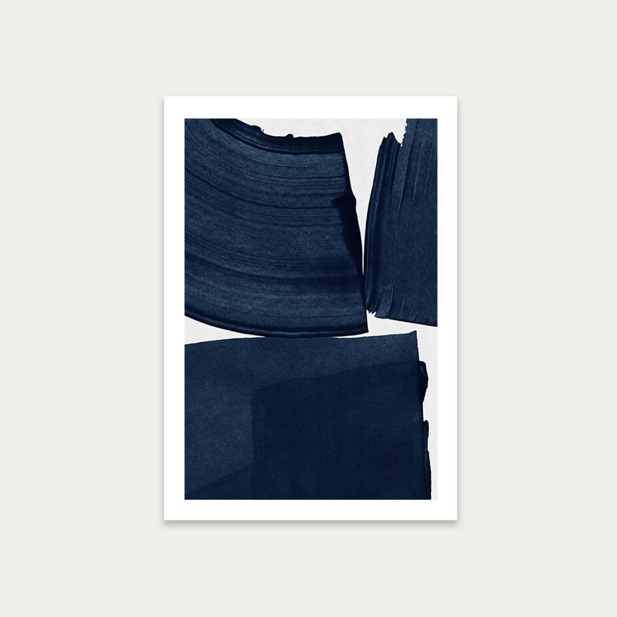 Minimalist Painting Blue I Art Print Unframed