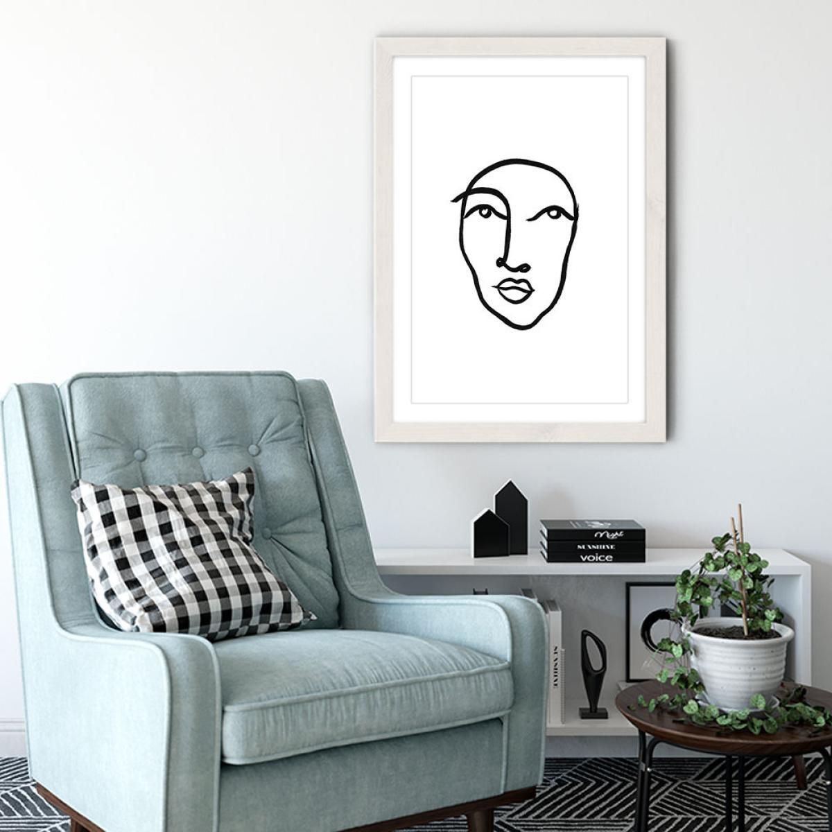Faces VI Art Print White Frame – image 4