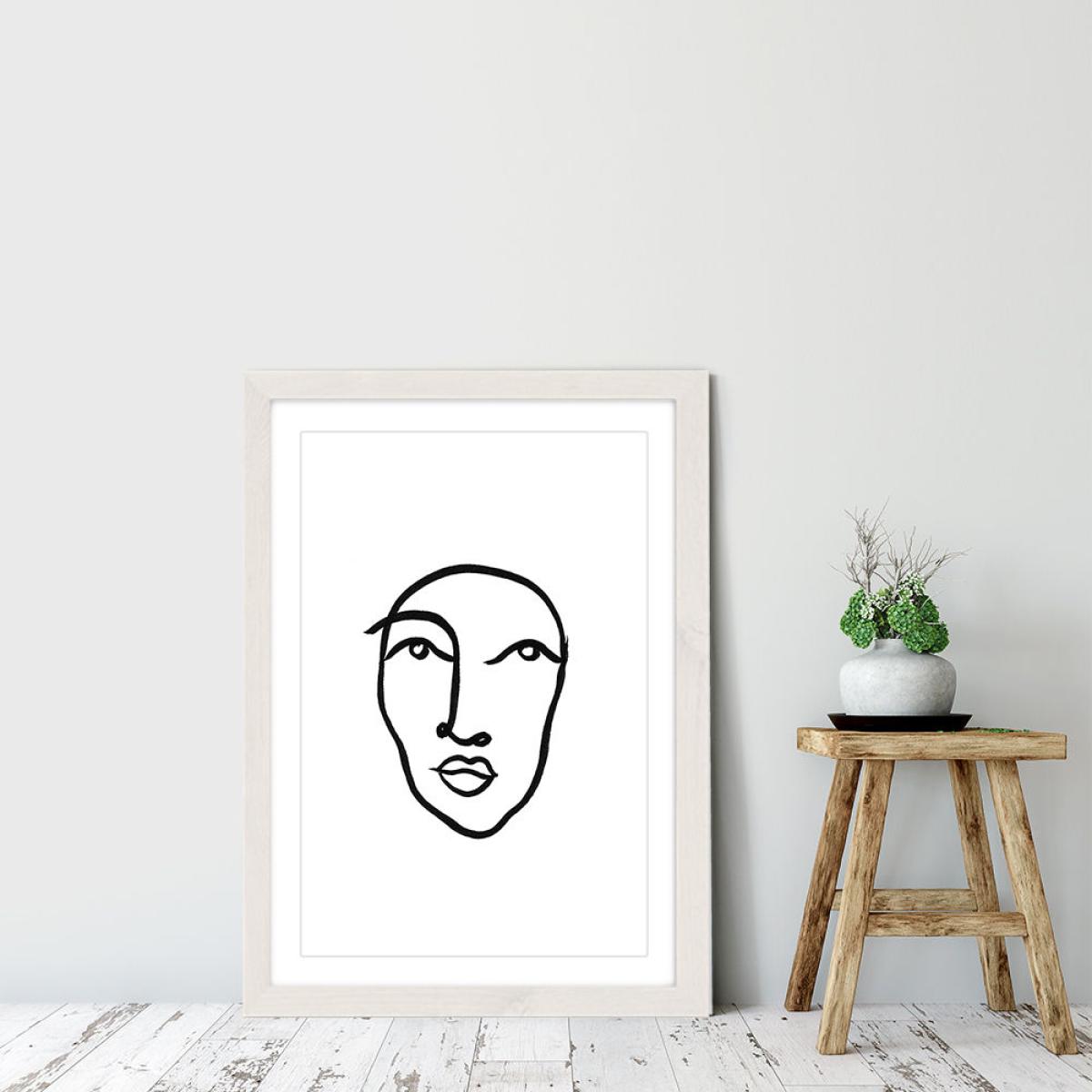 Faces VI Art Print White Frame – image 6