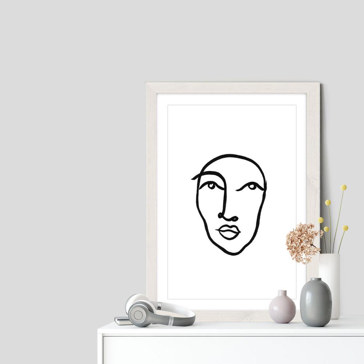 Faces VI Art Print White Frame – image 7