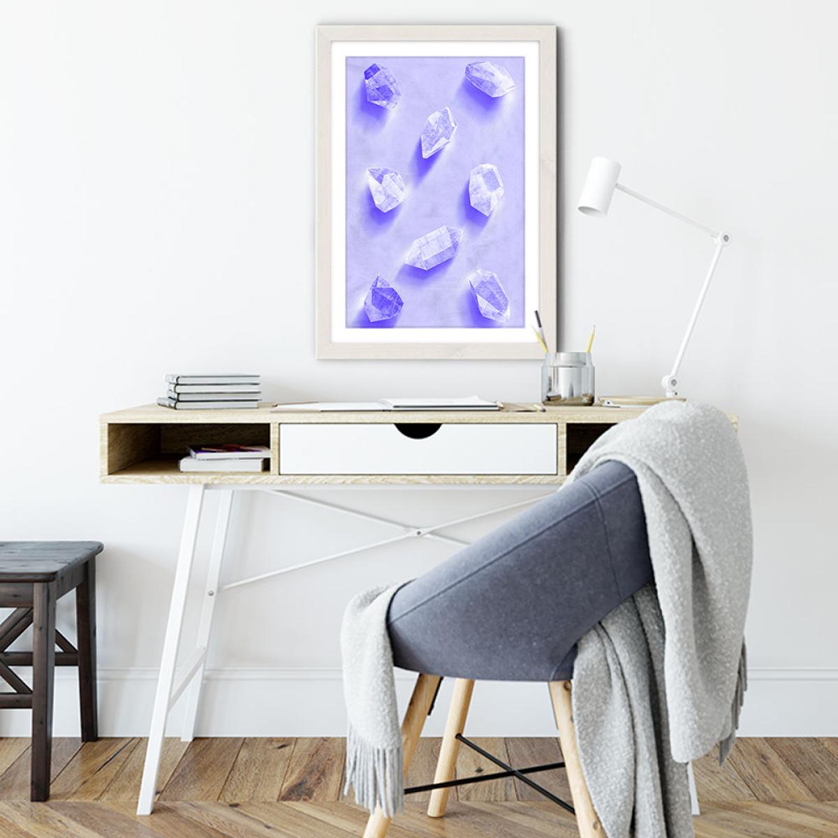 Stones Art Print White Frame – image 2
