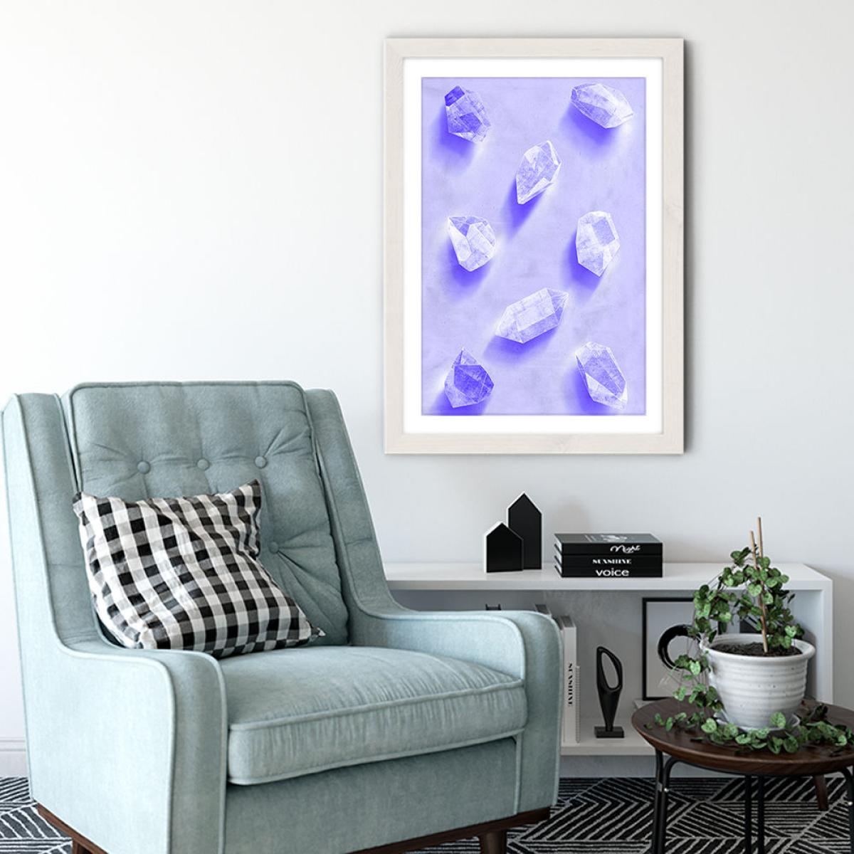 Stones Art Print White Frame – image 3