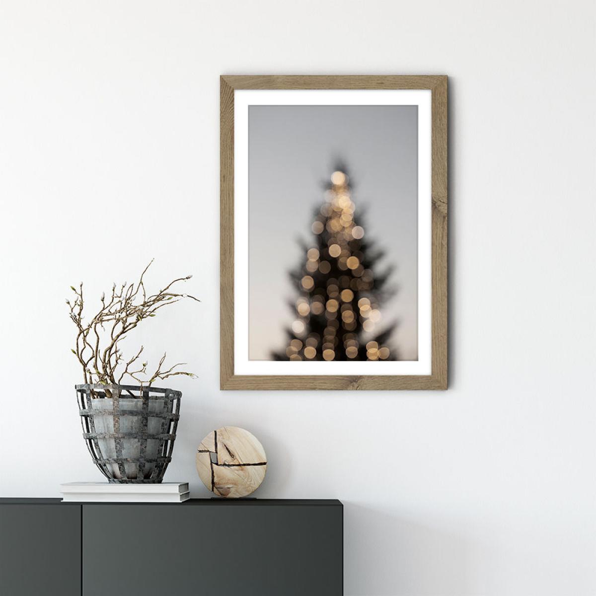 Merry Merry Christmas Art Print Oak Frame – image 2