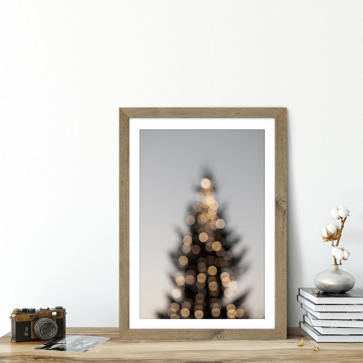 Merry Merry Christmas Art Print Oak Frame – image 5