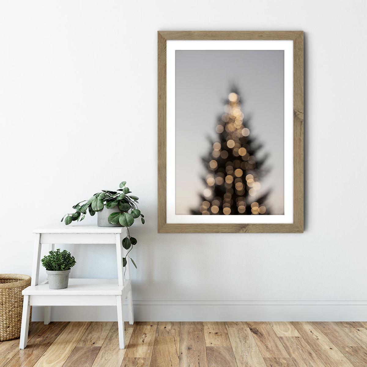 Merry Merry Christmas Art Print Oak Frame – image 6