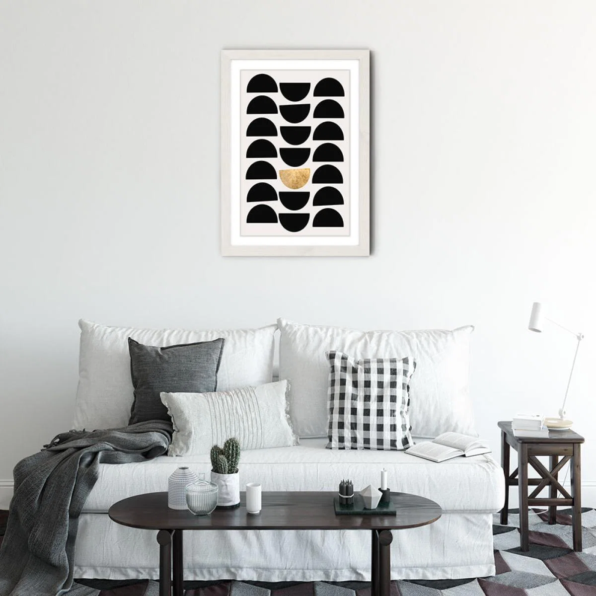 Golden Circle Art Print White Frame – image 2