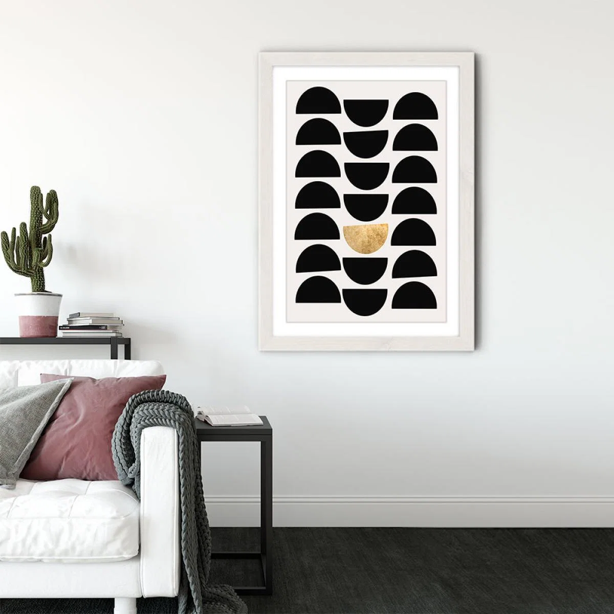 Golden Circle Art Print White Frame – image 3
