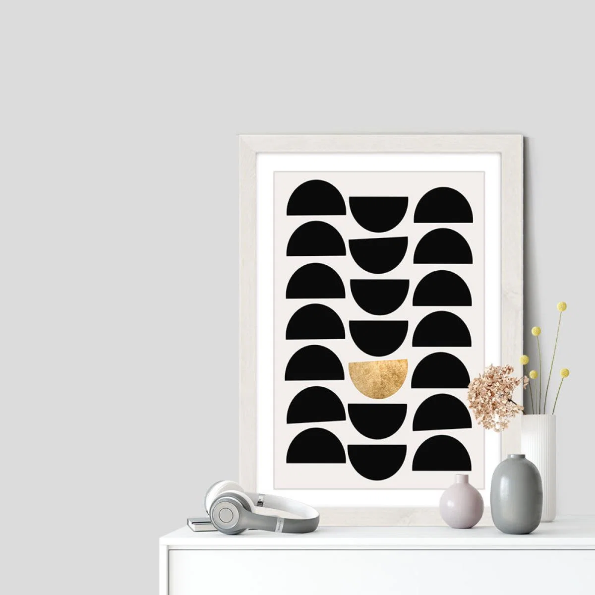 Golden Circle Art Print White Frame – image 7