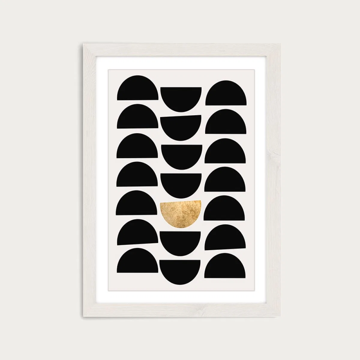 Golden Circle Art Print White Frame – image 1